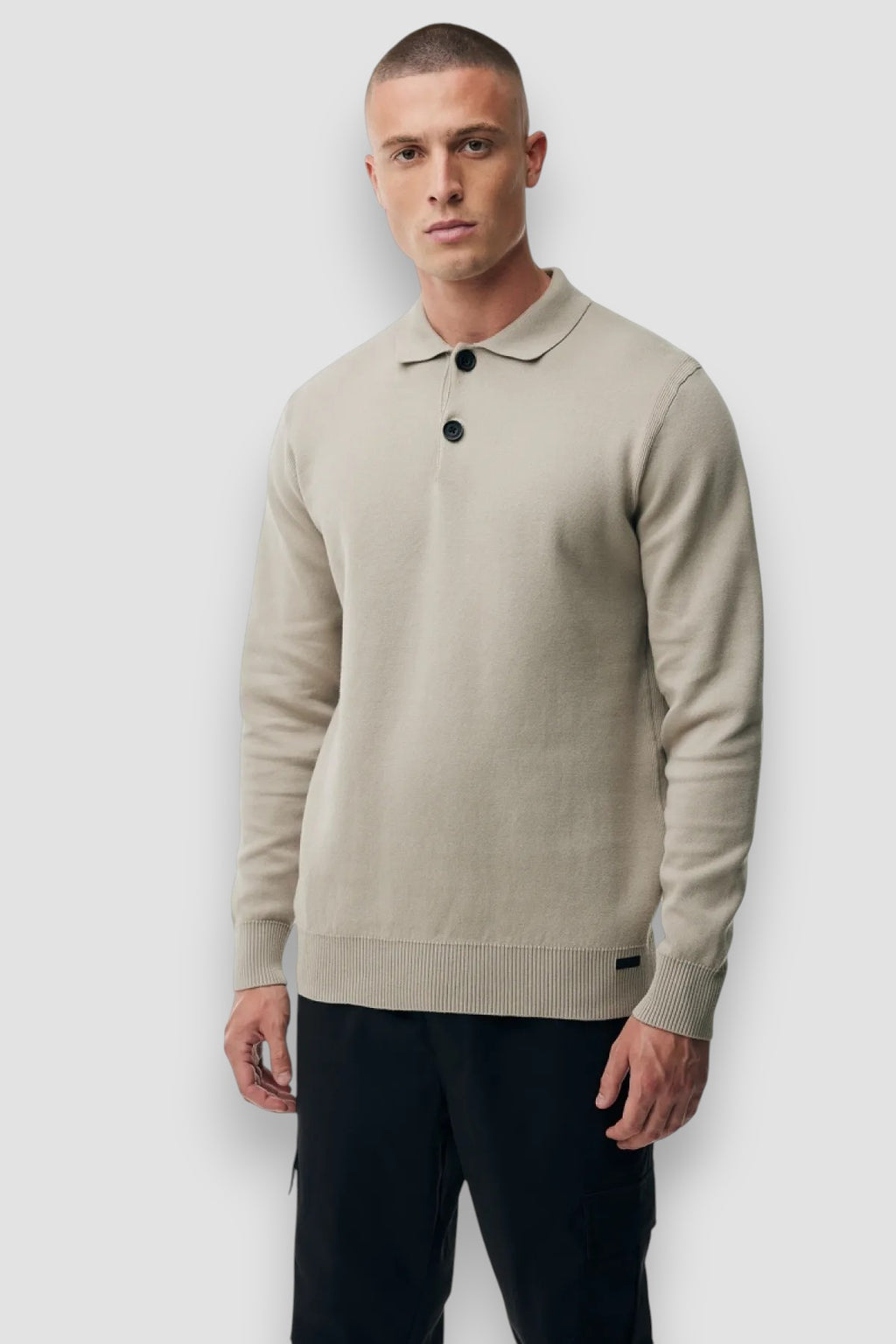 Genti button polo beige