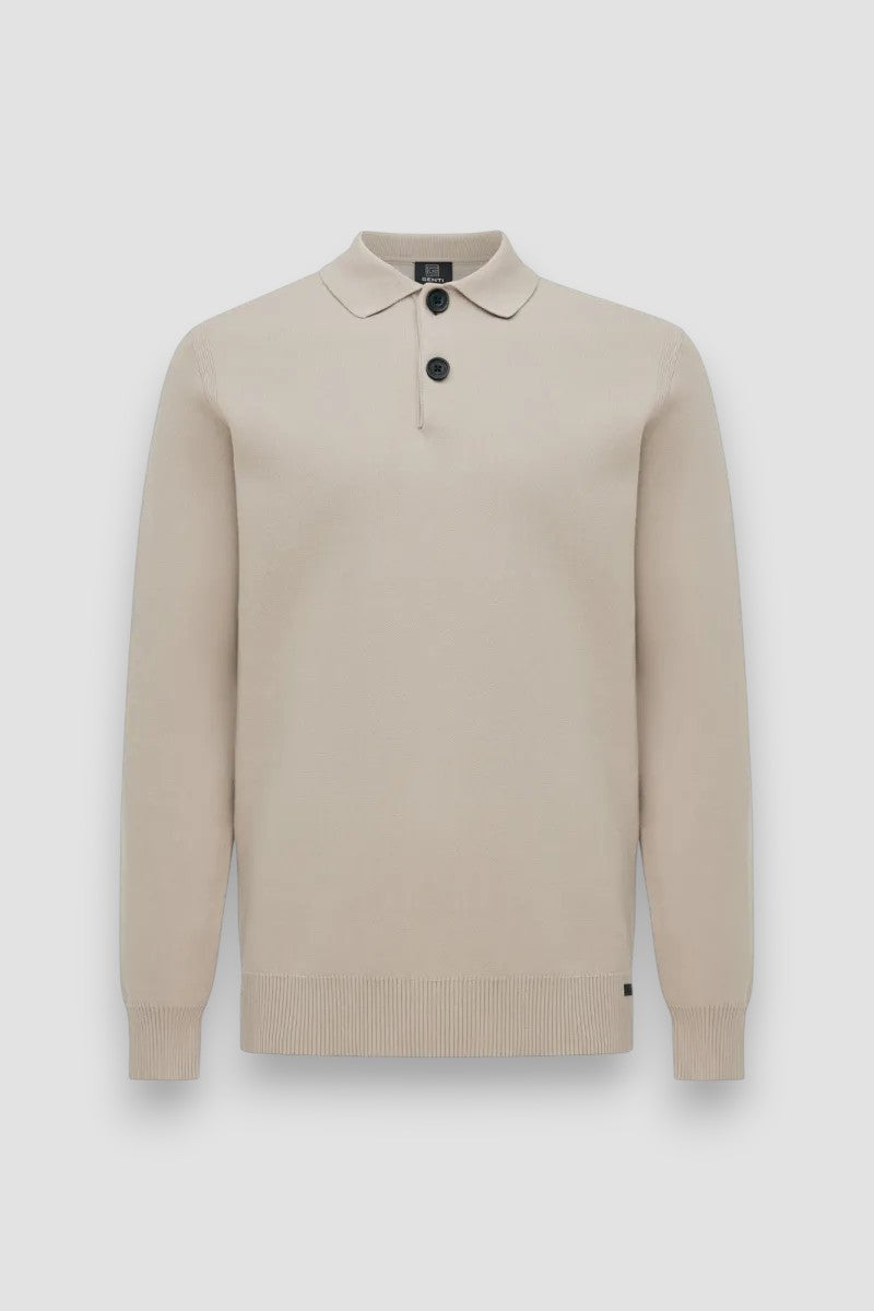Genti button polo beige