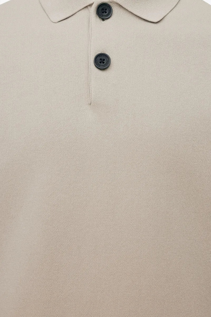Genti button polo beige