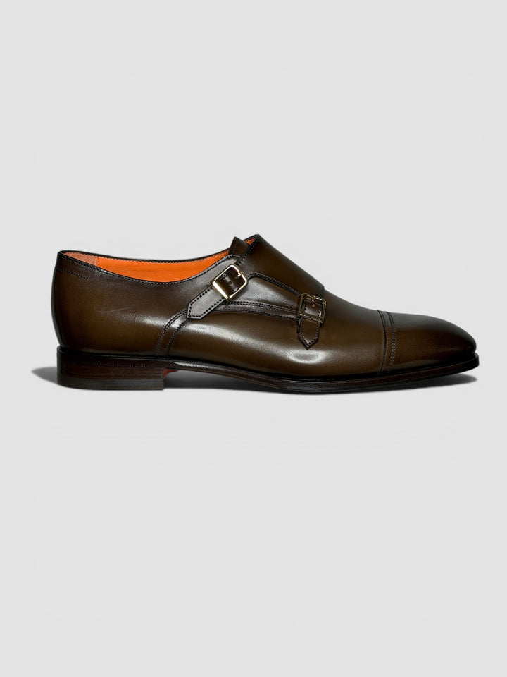Santoni Gespschoen Donkerbruin
