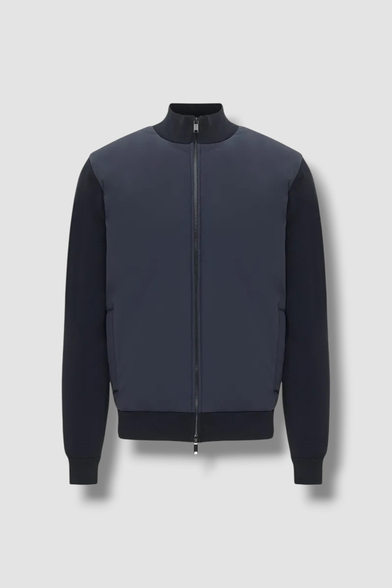 Genti jacket full zip - donkerblauw
