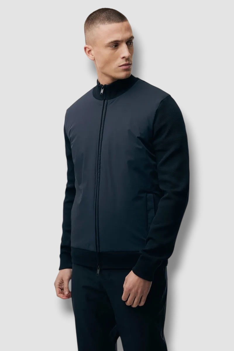 Genti jacket full zip - donkerblauw