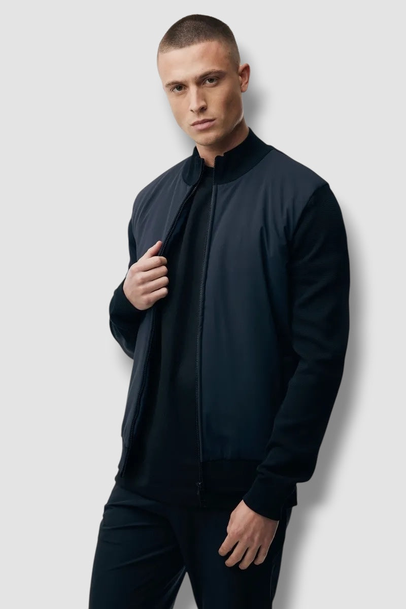 Genti jacket full zip - donkerblauw
