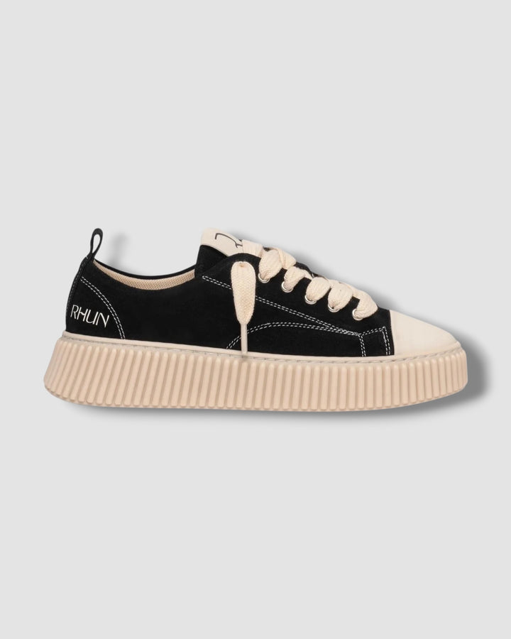 Rhun Sneakers Suede Zwart