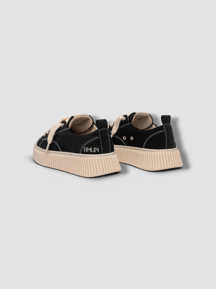 Rhun Sneakers Suede Zwart