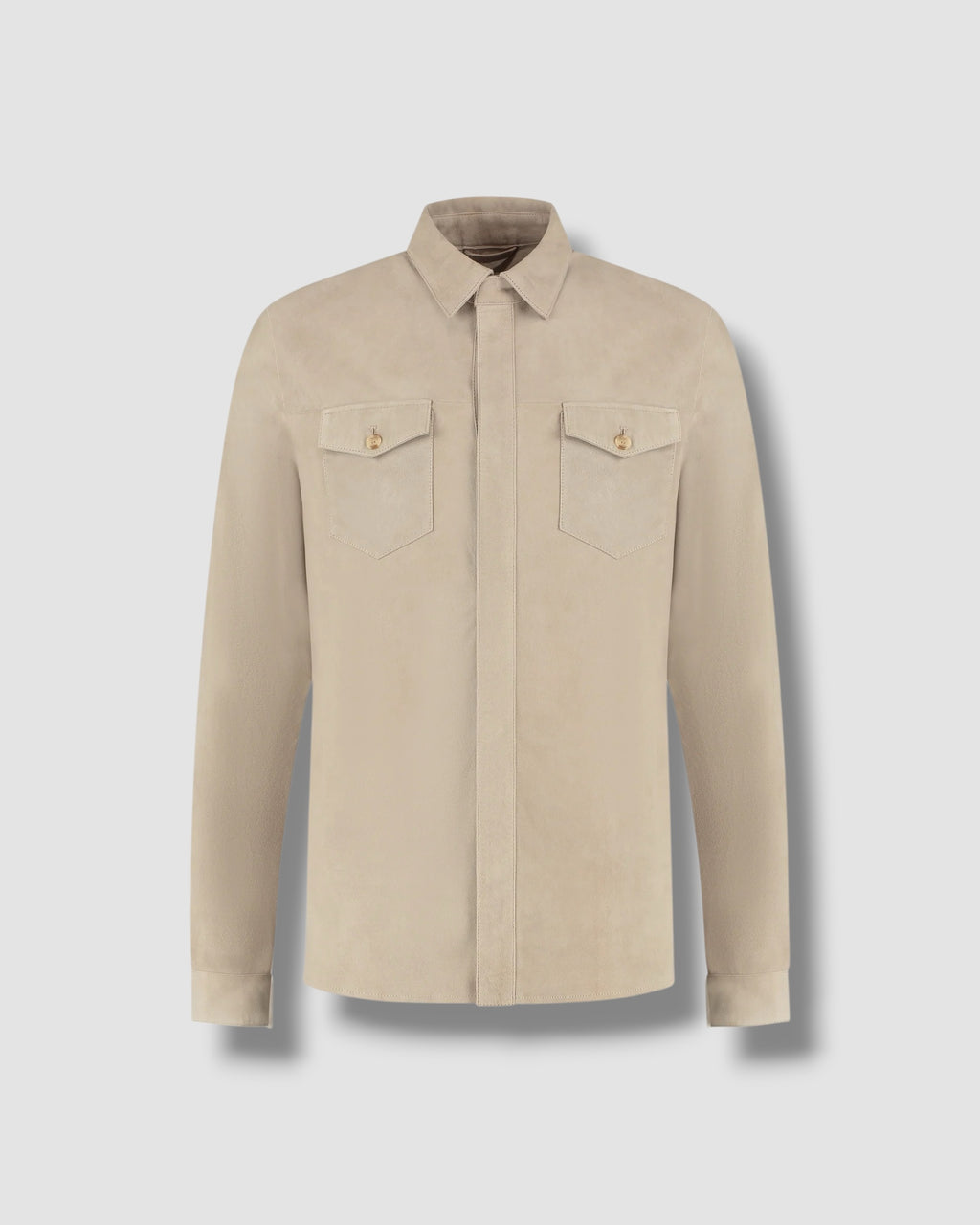 Alter Ego Suede Overshirt Beige