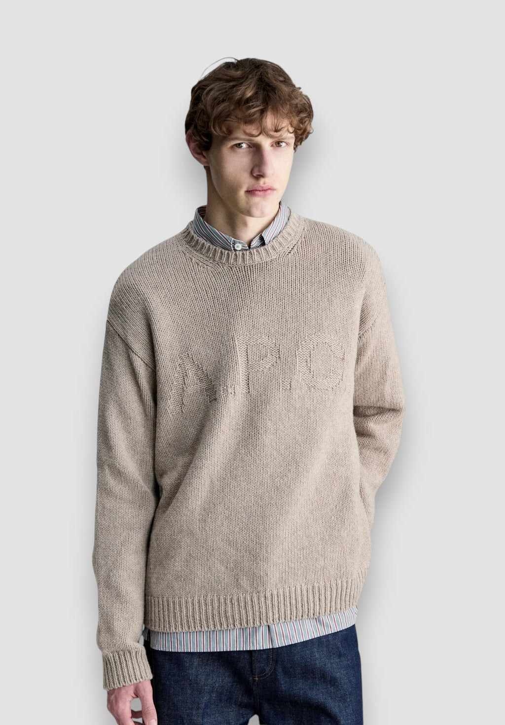 A.P.C. knitsweater taupe